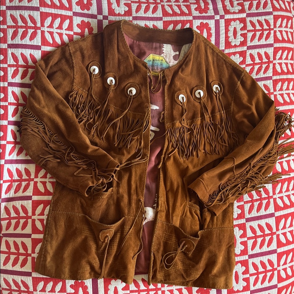 Vintage Suede Fringe Jacket